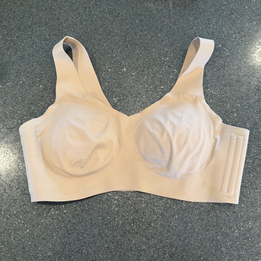 Honeylove V-Neck Bra Nude Wireless Smoothing Bra Tank Top Size XL
